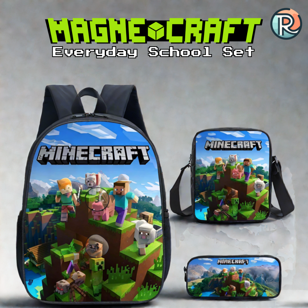 MagneCraft™ Everyday School Set – Hátizsák + Táska + Tolltartó